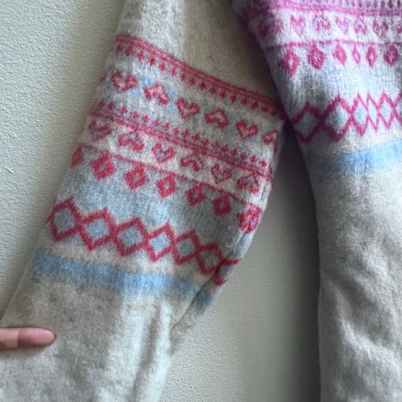 Urban Outfitters Ella Louis Sweater Romper in Fair Isle Heart Print Women's Sz S - Picture 6 of 9